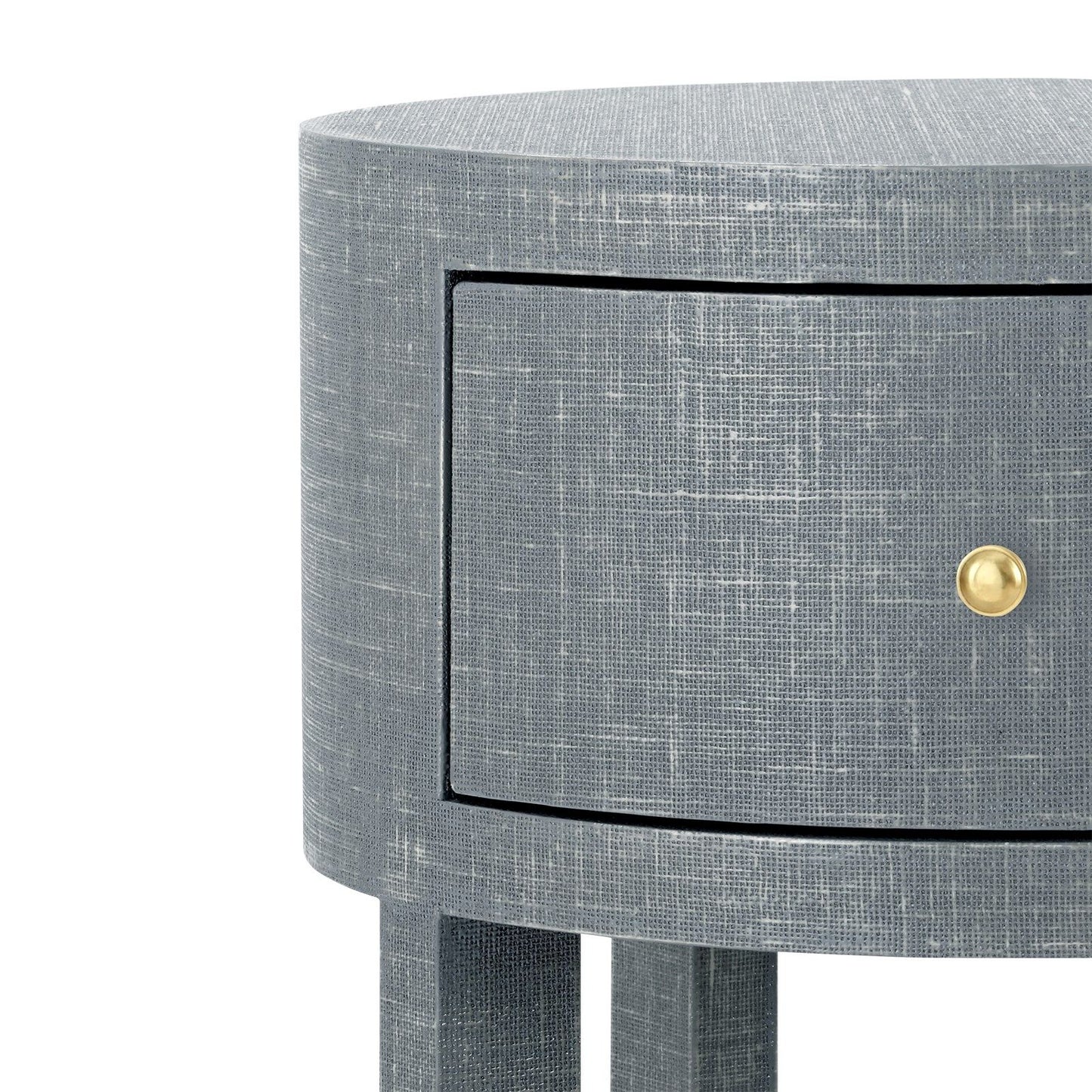 bungalow 5 claudette 1 drawer side table round drawer detail