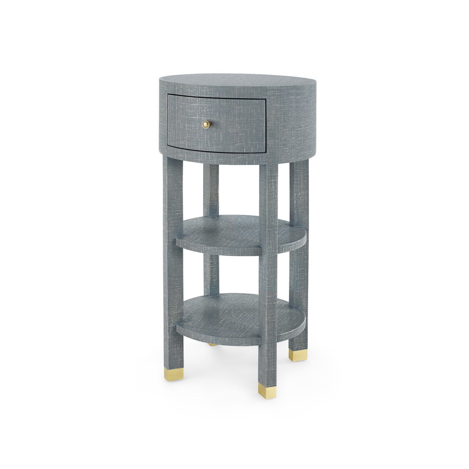 bungalow 5 claudette 1 drawer side table round