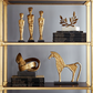 bungalow 5 olive statue gold bookcase display