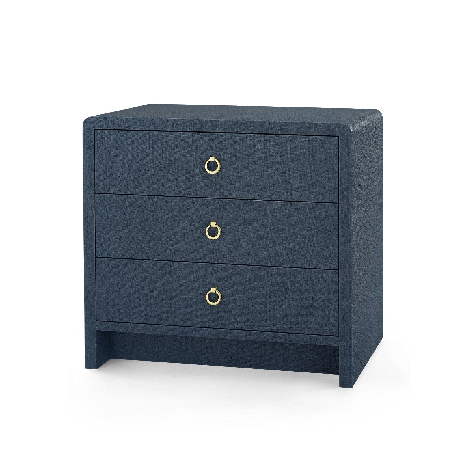 bungalow 5 bryant 3 drawer side table navy blue