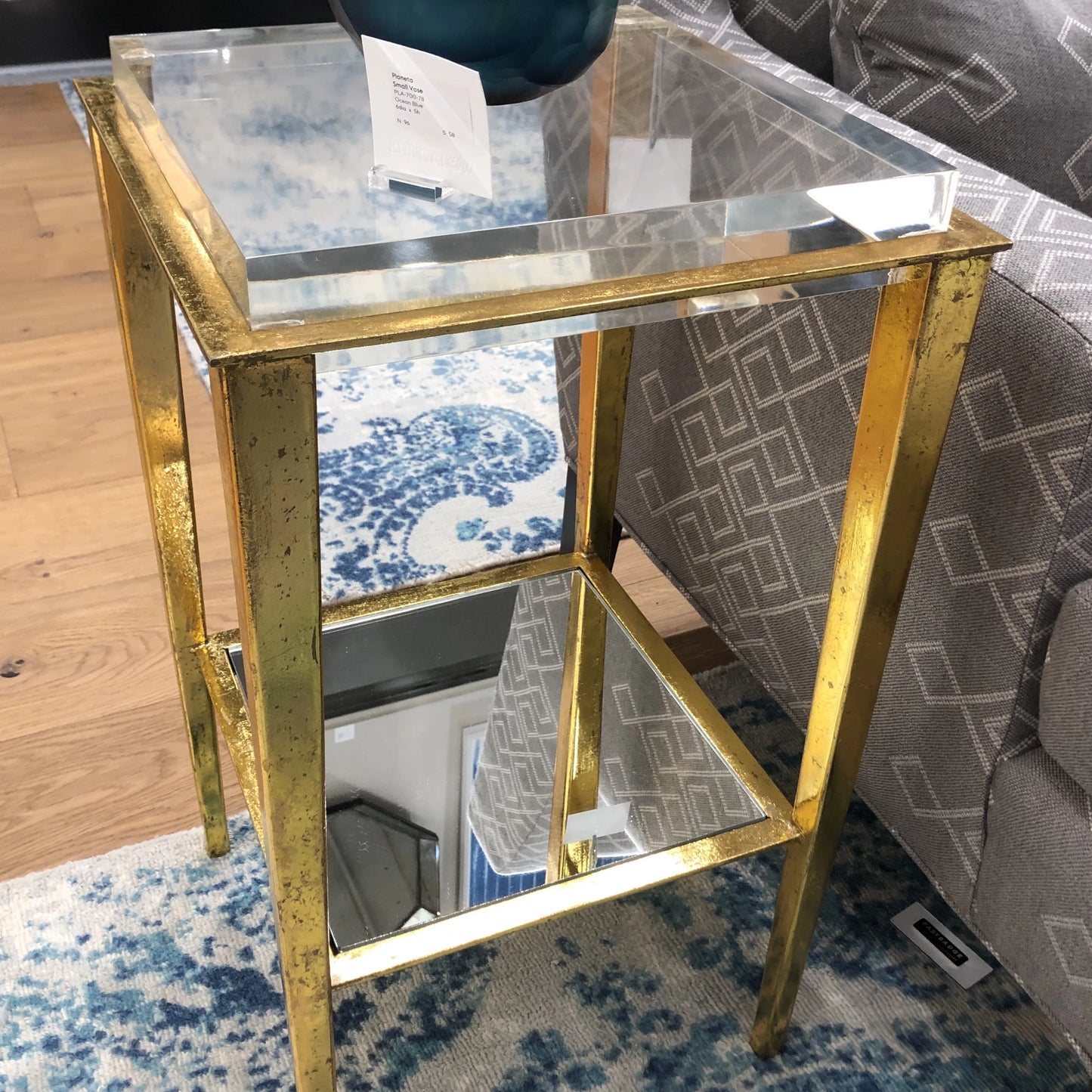 bungalow 5 Kimberly side table gold brass showroom