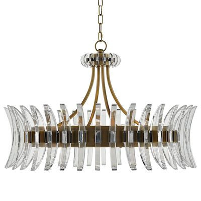 currey and company coquette chandelier glass brass round