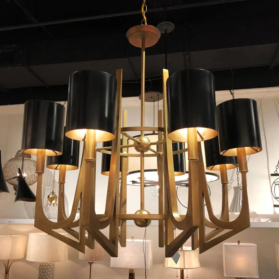 currey and company umberto chandelier shown in room