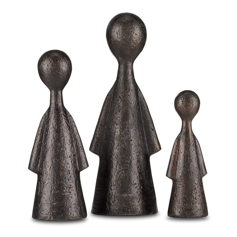 currey and company ganav bronze figure set of 3 back