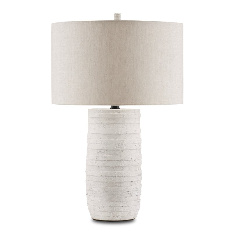 currey and company innkeeper white table lamp front