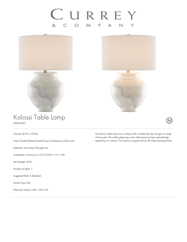 currey and company kalossi table lamp tearsheet
