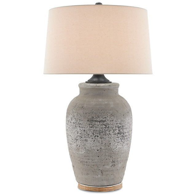 currey and company quest table lamp lighting concrete metal
