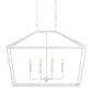 currey denison rectangular chandelier illuminated