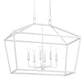 currey denison rectangular chandelier white angle