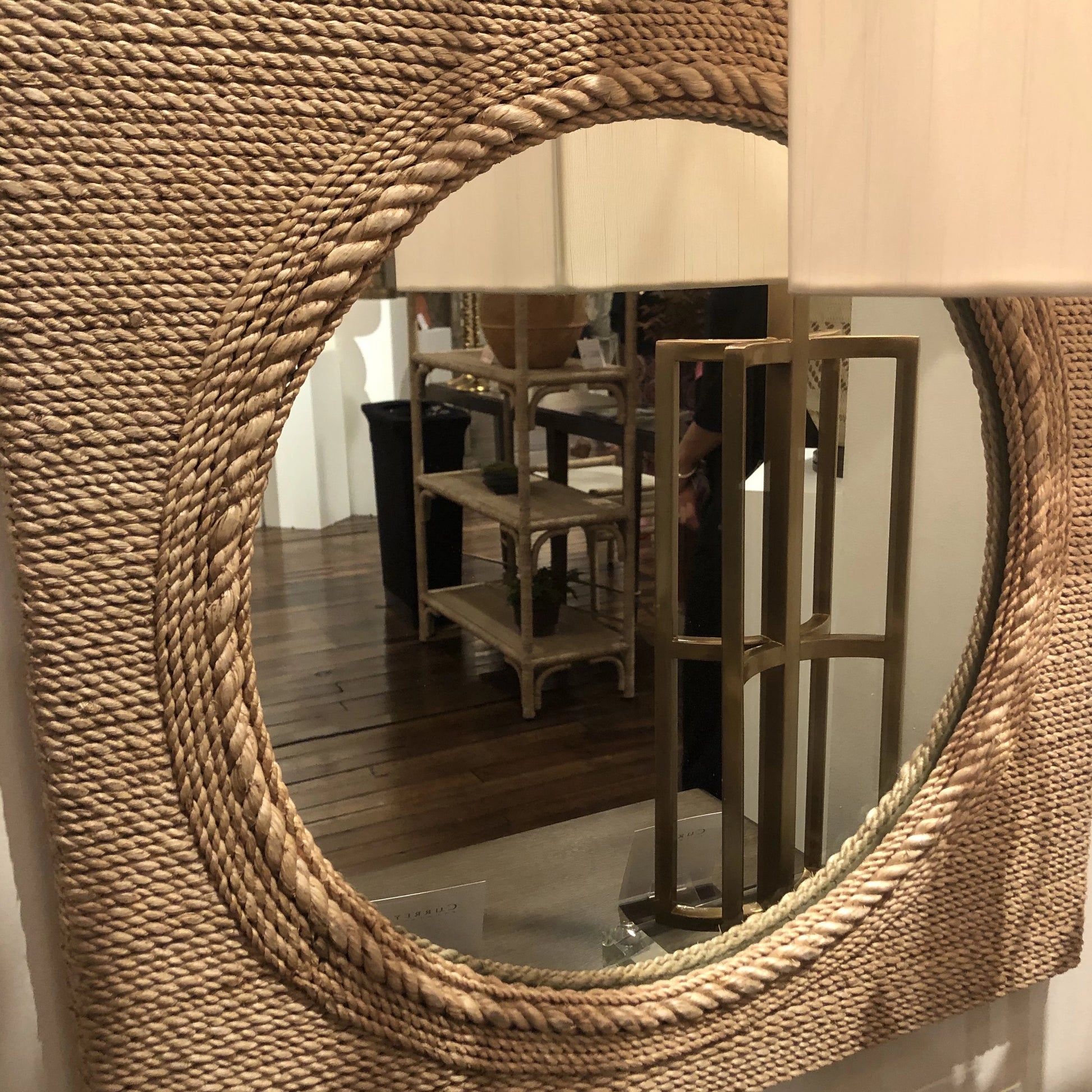 currey and company tisbury square mirror rope showroom,