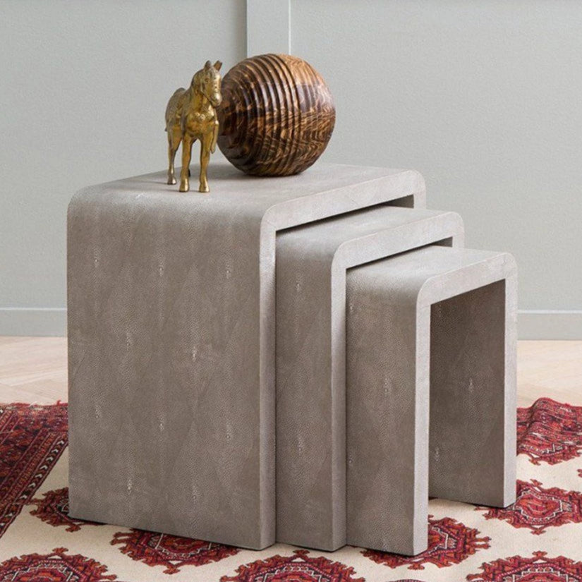 made goods Harlow nesting side table gray stacking