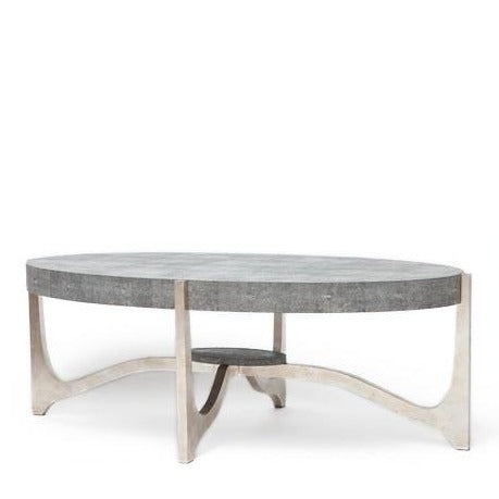made goods dexter coffee table cool grey gray silver faux shagreen stone top coffee table