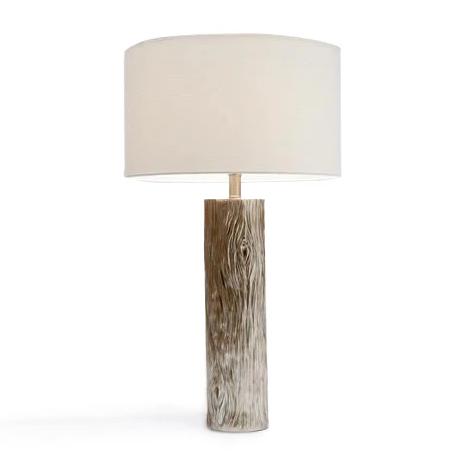made goods russell table lamp silver wood-grain finish tables lamps for living room bedroom table lamp