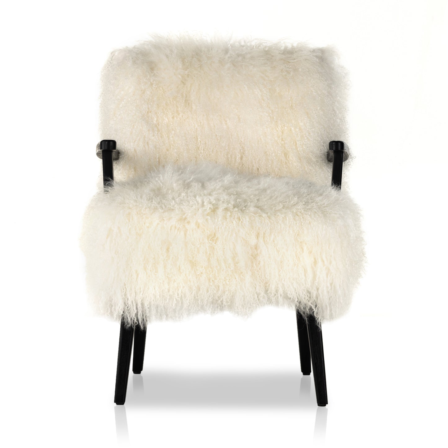 four hands ashland armchair black and cream front