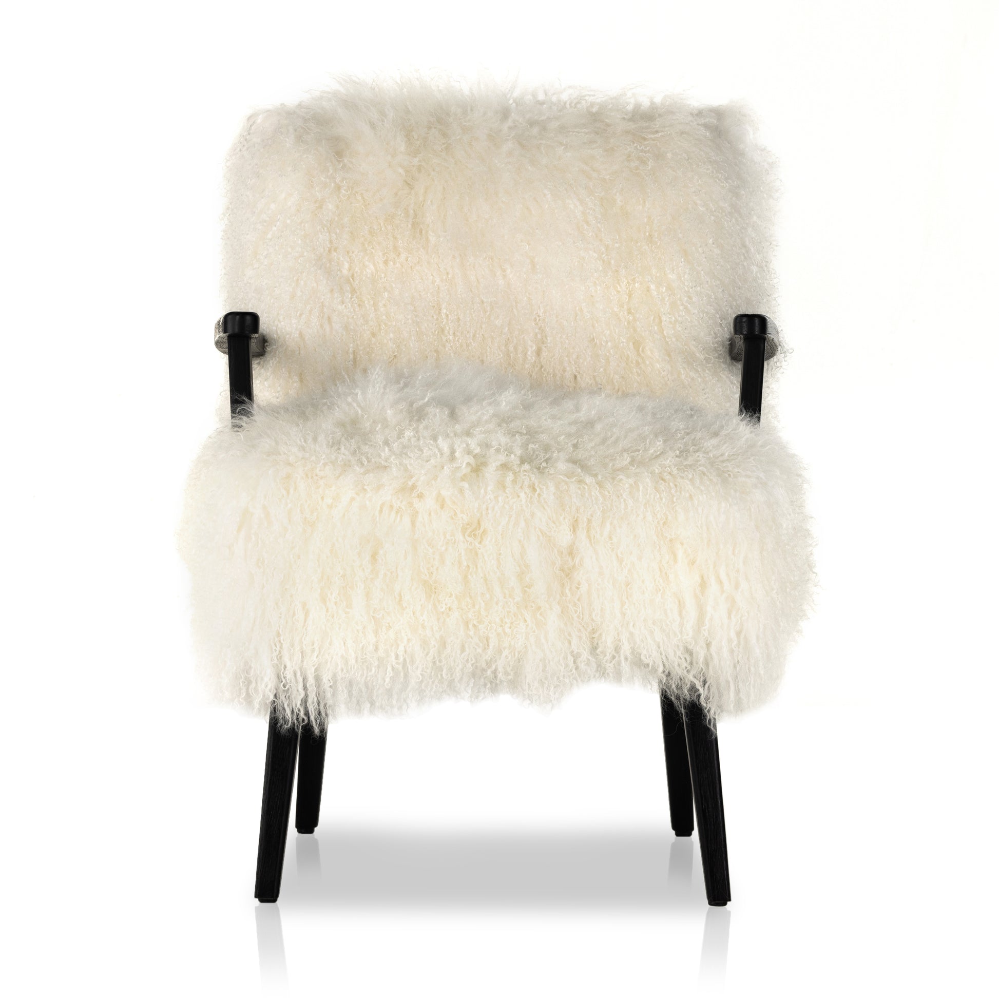four hands ashland armchair black and cream front