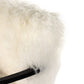 four hands ashland armchair black and cream fur detail