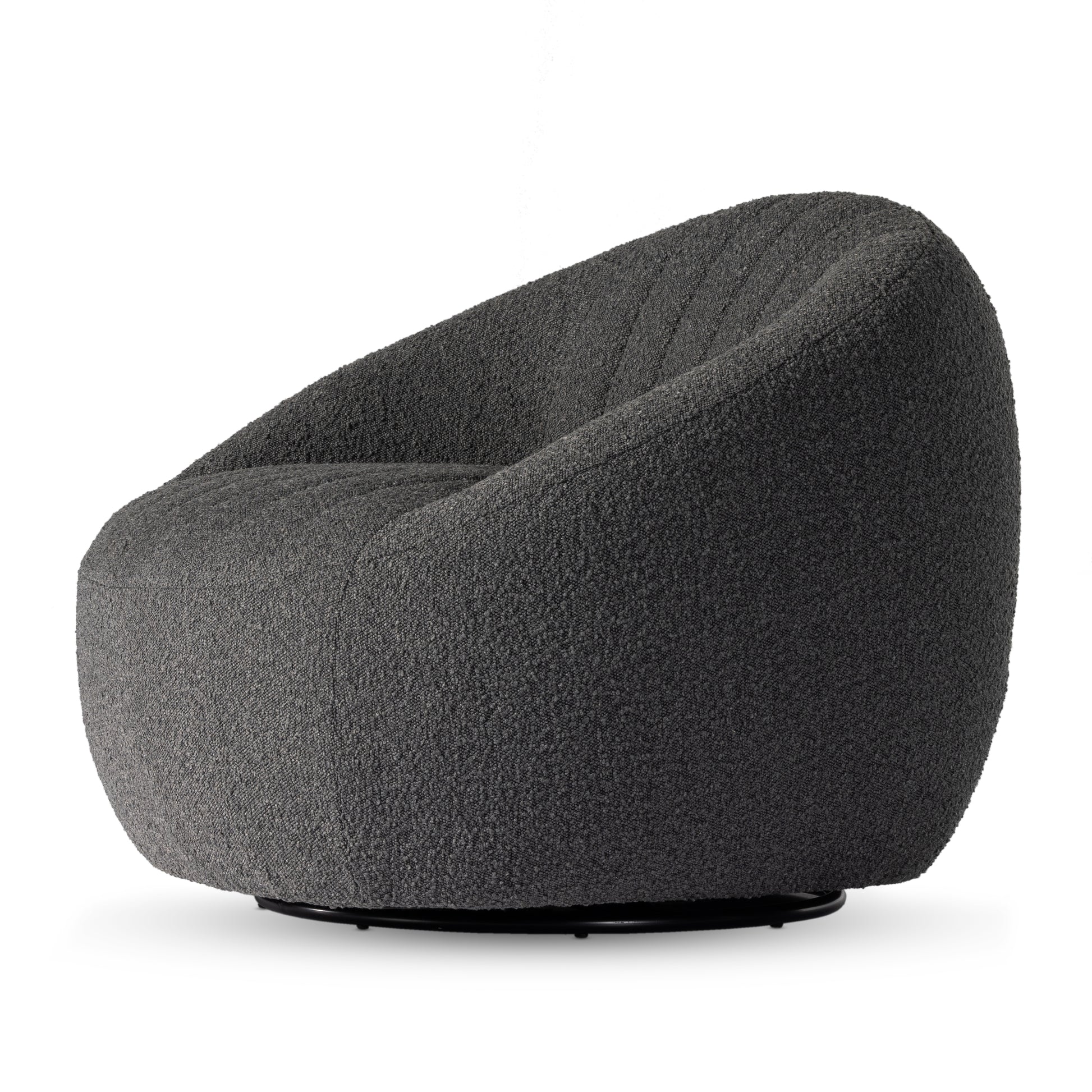 four hands audie swivel chair knoll charcoal angle