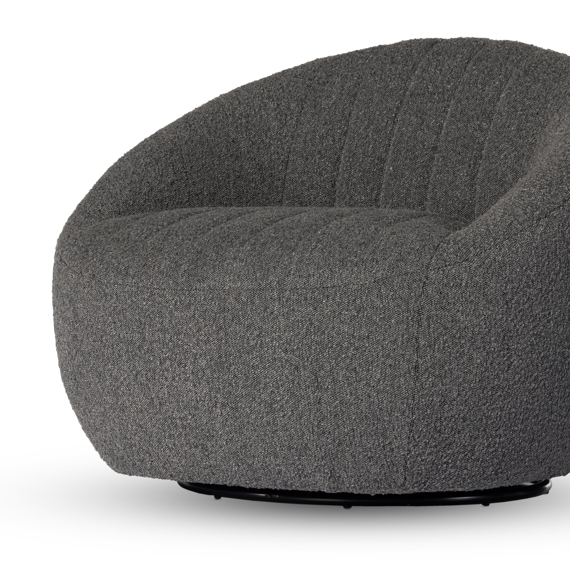 four hands audie swivel chair knoll charcoal bottom
