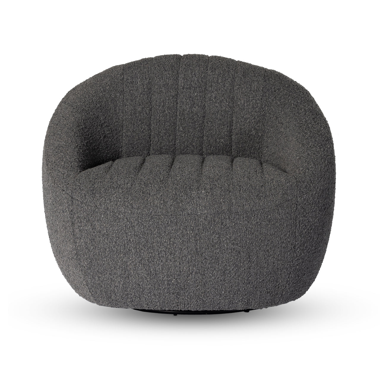 four hands audie swivel chair knoll charcoal front