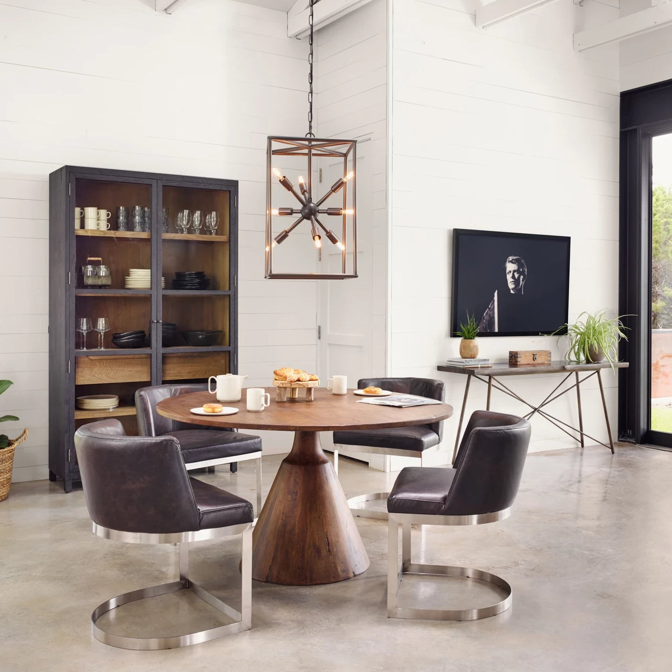 four hands bronx dining table styled