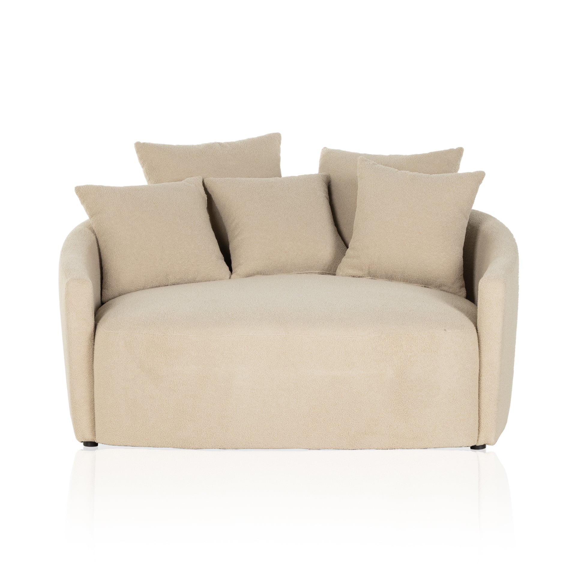 four hands chloe media lounger socorro taupe front