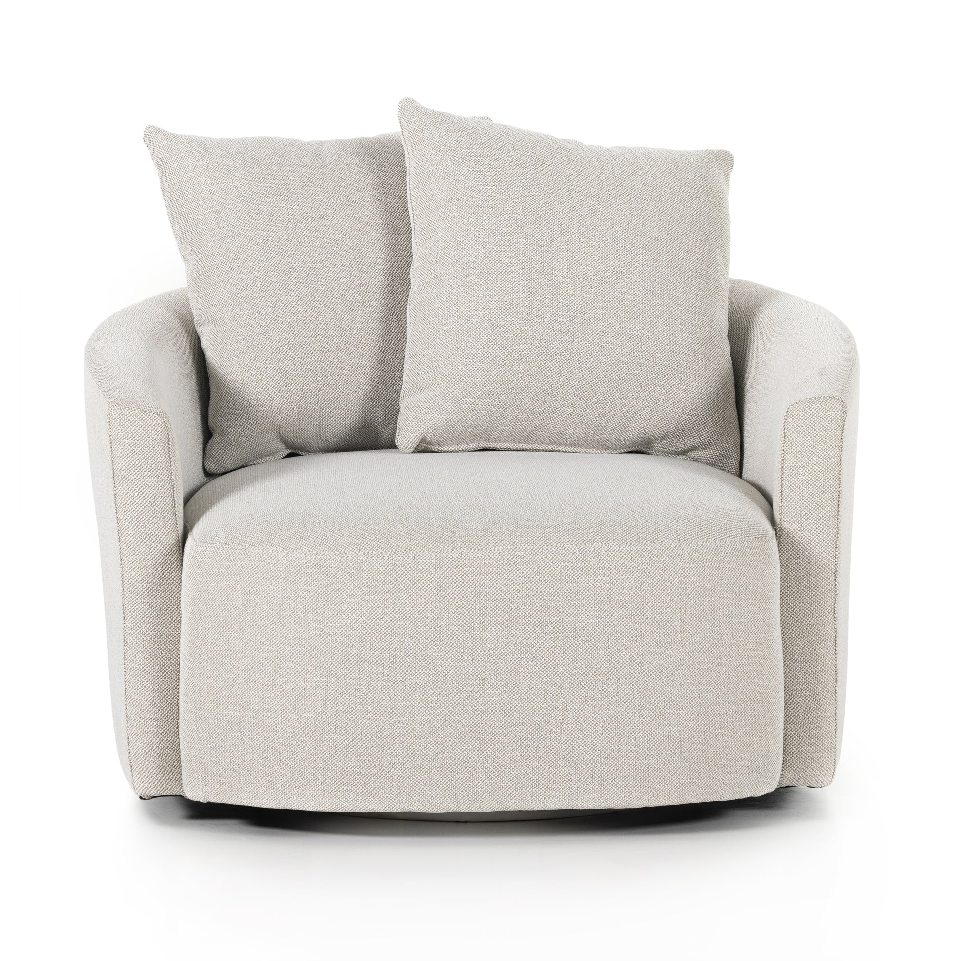 four hands chloe swivel chair delta bisque front