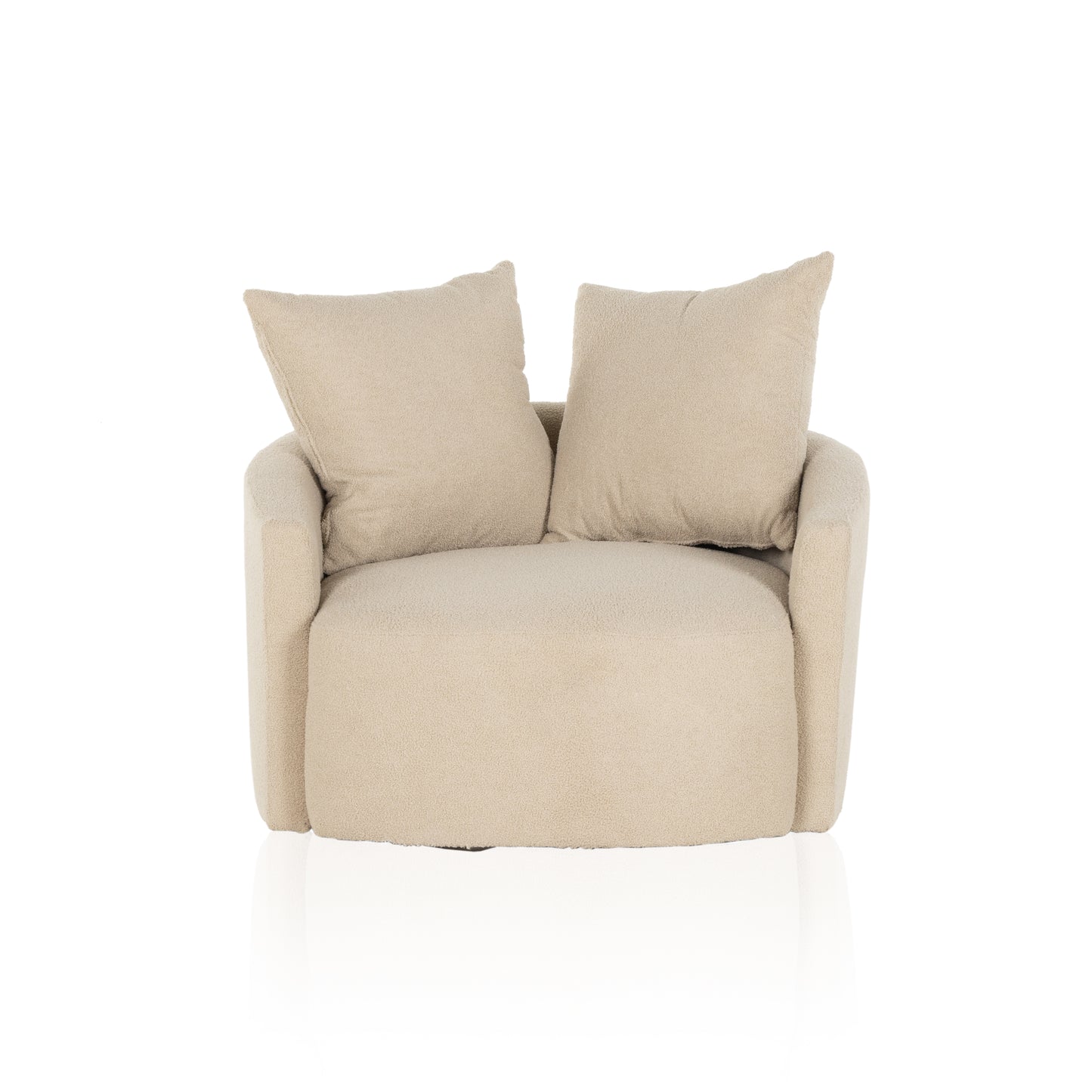 four hands chloe swivel chair socorro taupe front