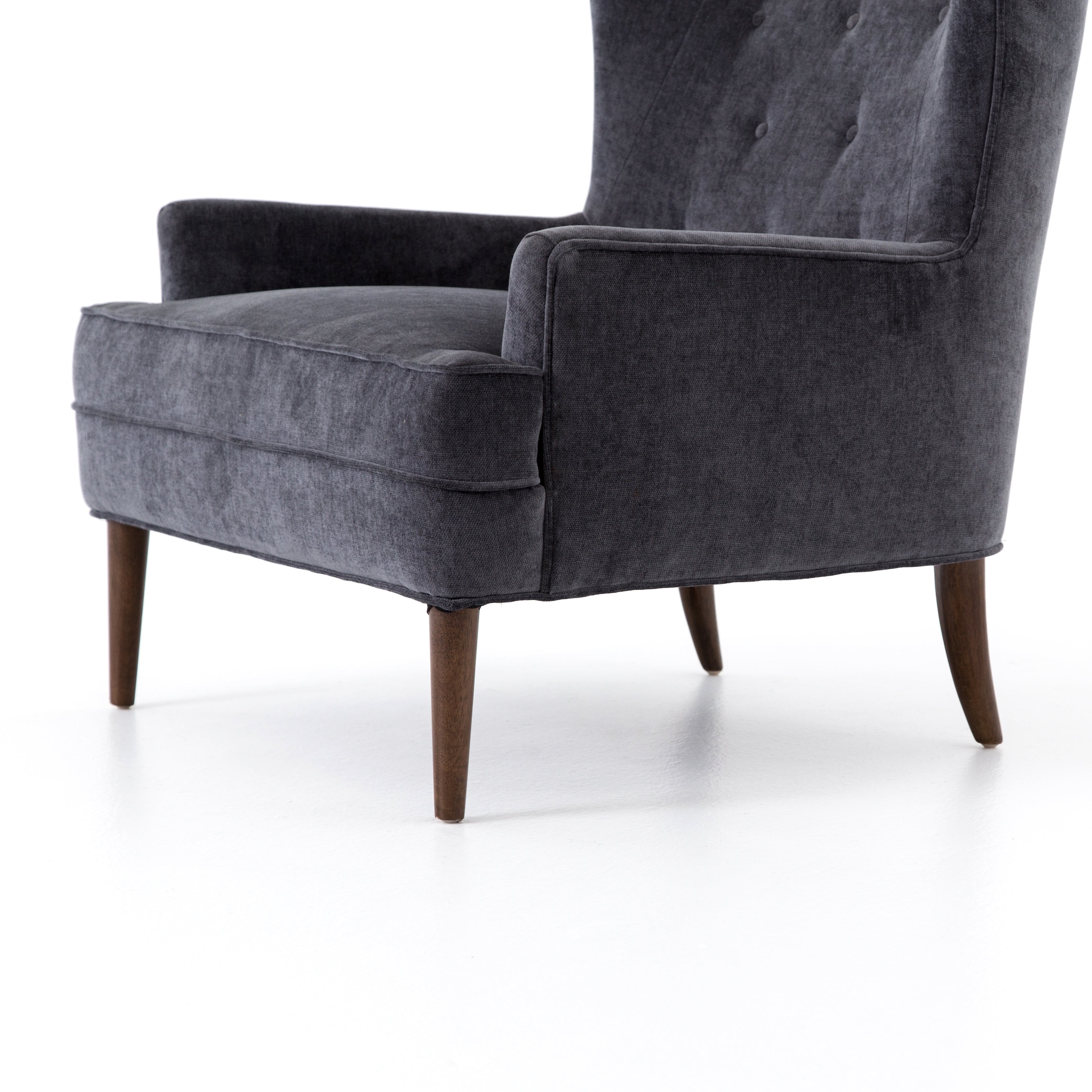 Charcoal grey best sale velvet chair