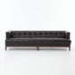four hands dylan leaher sofa rider black front