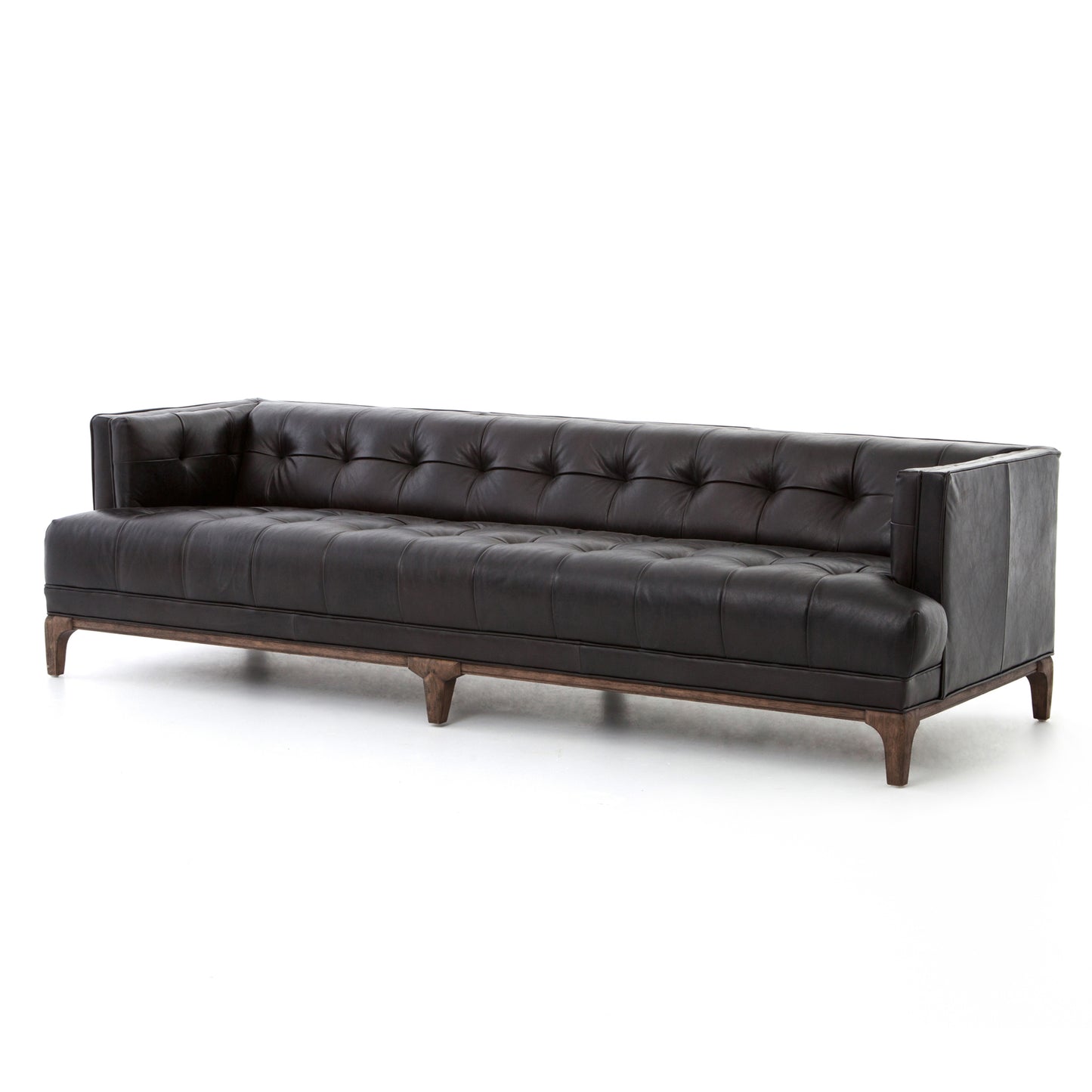 four hands dylan leaher sofa rider black