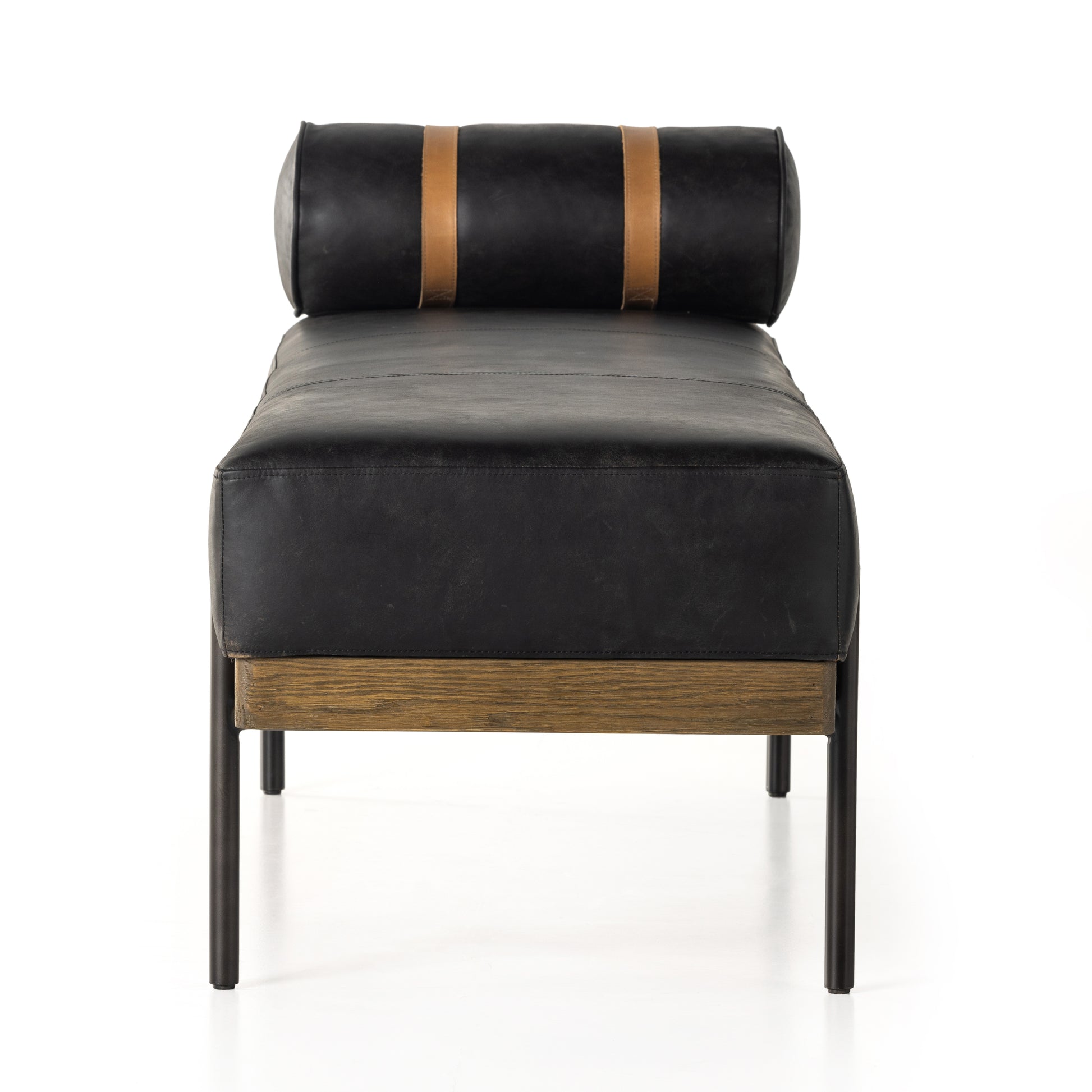 four hands giorgio accent bench ebony front