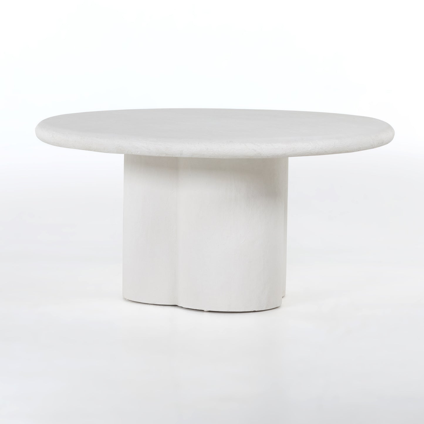 four hands grano dining table white angle