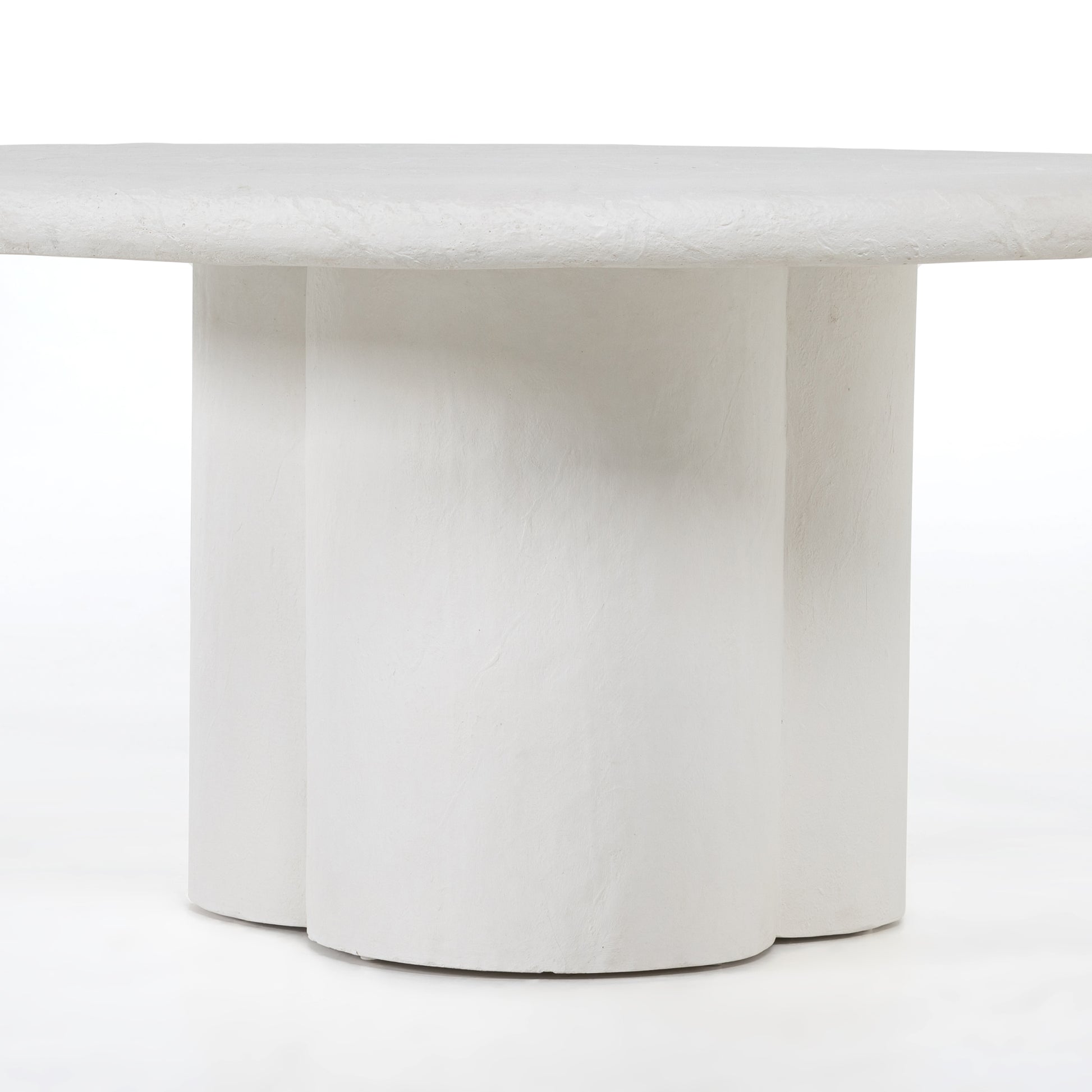 four hands grano dining table white front