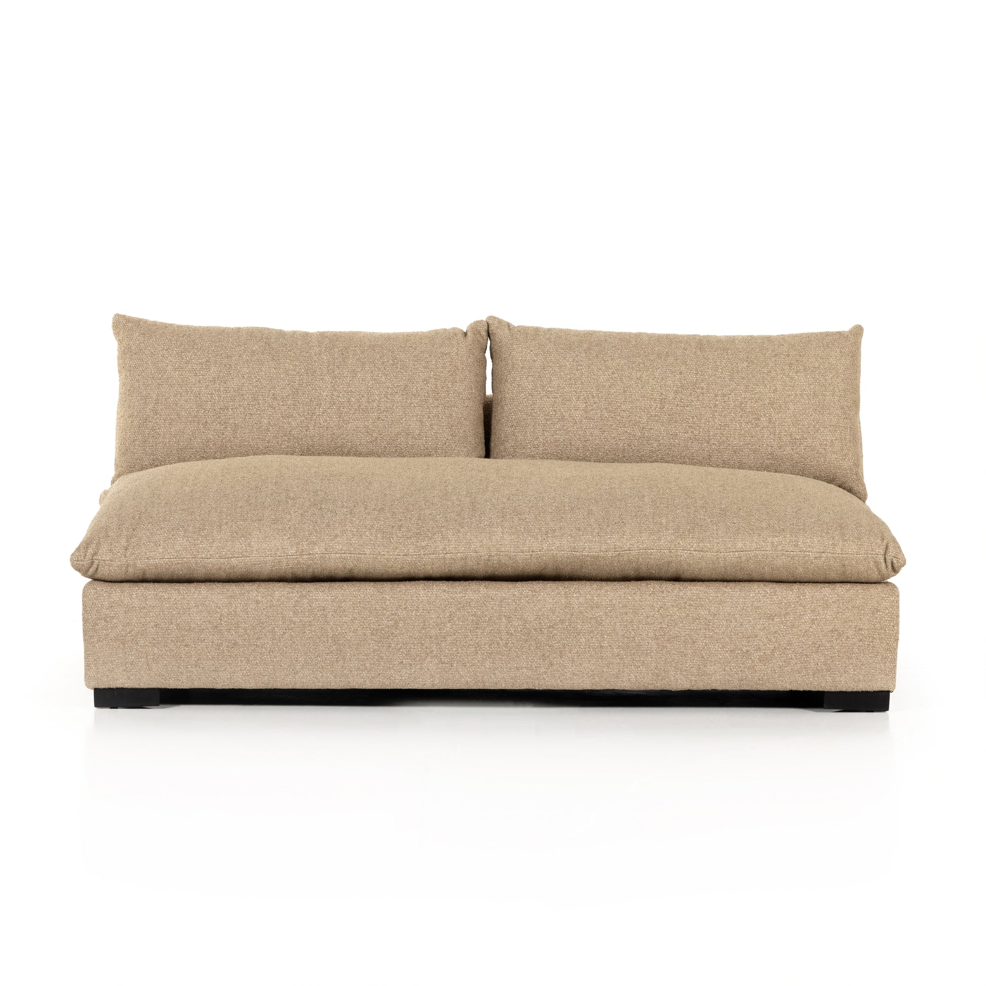 four hands grant armless sofa heron sand front