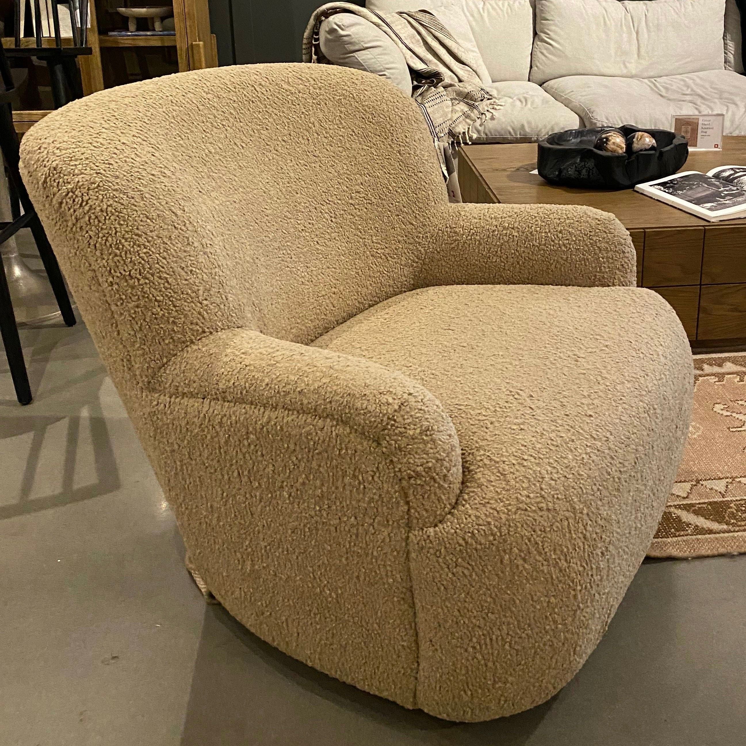 Four Hands Kadon Swivel Chair Sheepskin Camel CLAYTON GRAY HOME