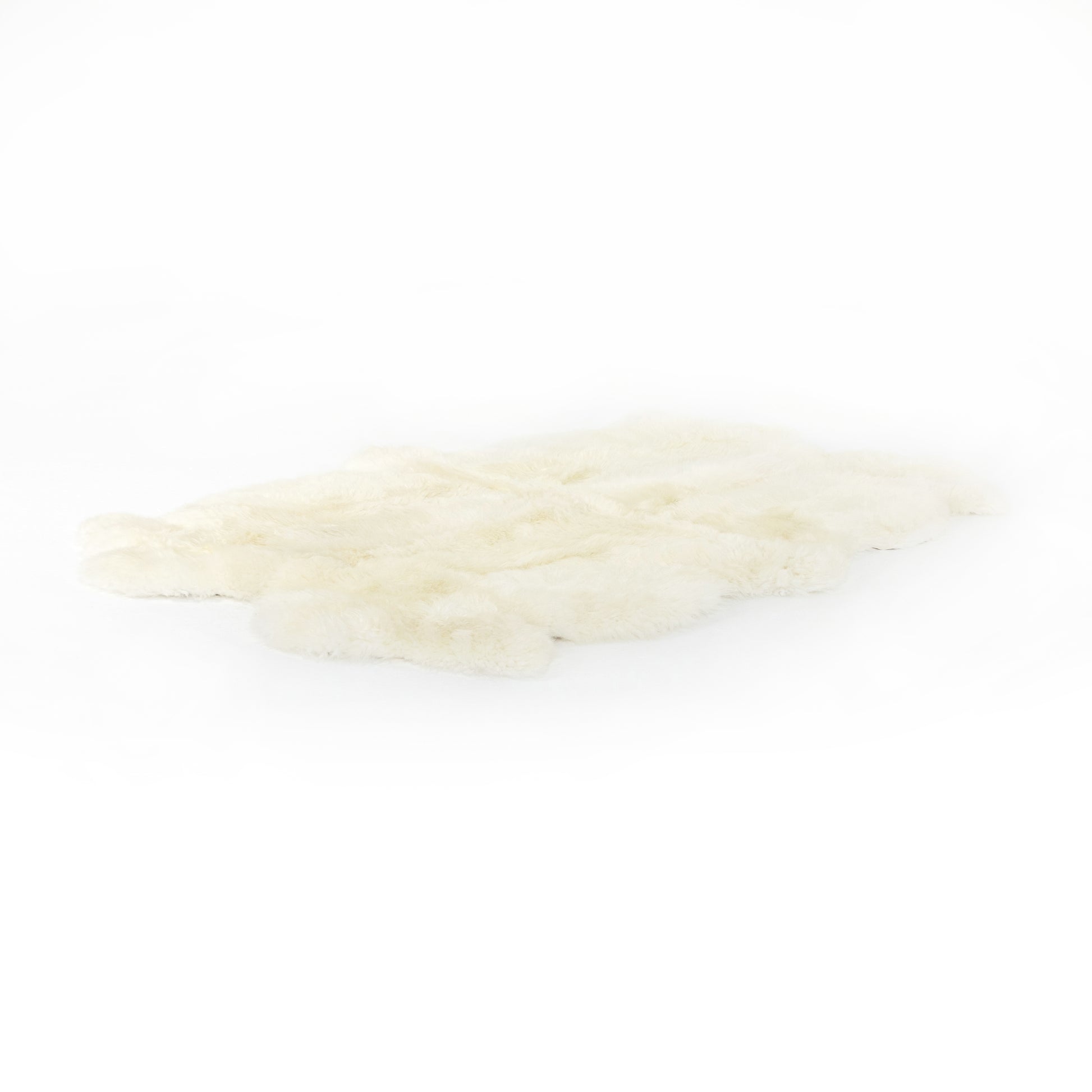 four hands lalo lambskin rug large cream angle