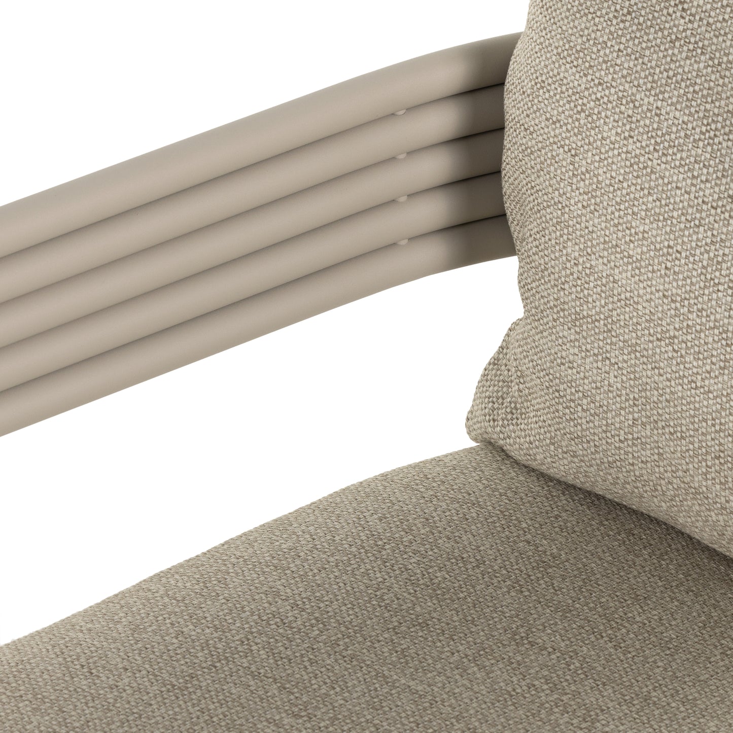 four hands lambert outdoor chair dove taupe detail