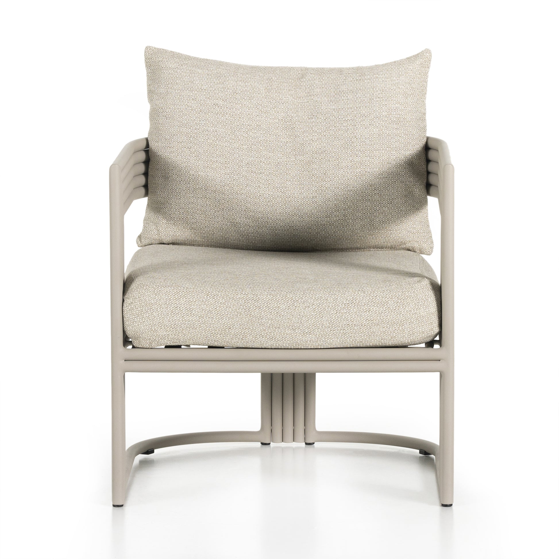 four hands lambert outdoor chair dove taupe front