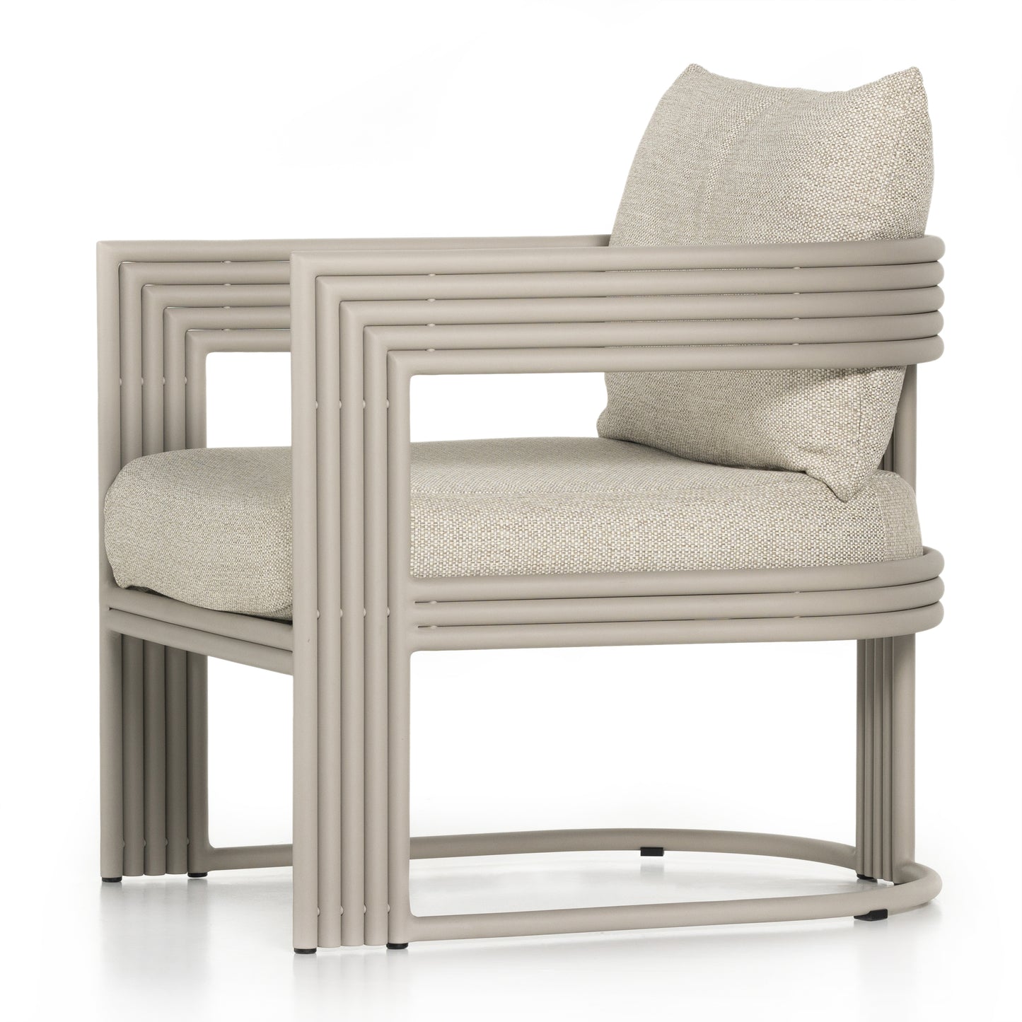 four hands lambert outdoor chair dove taupe side