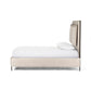 Leigh Upholstered Bed Modern Velvet Sand