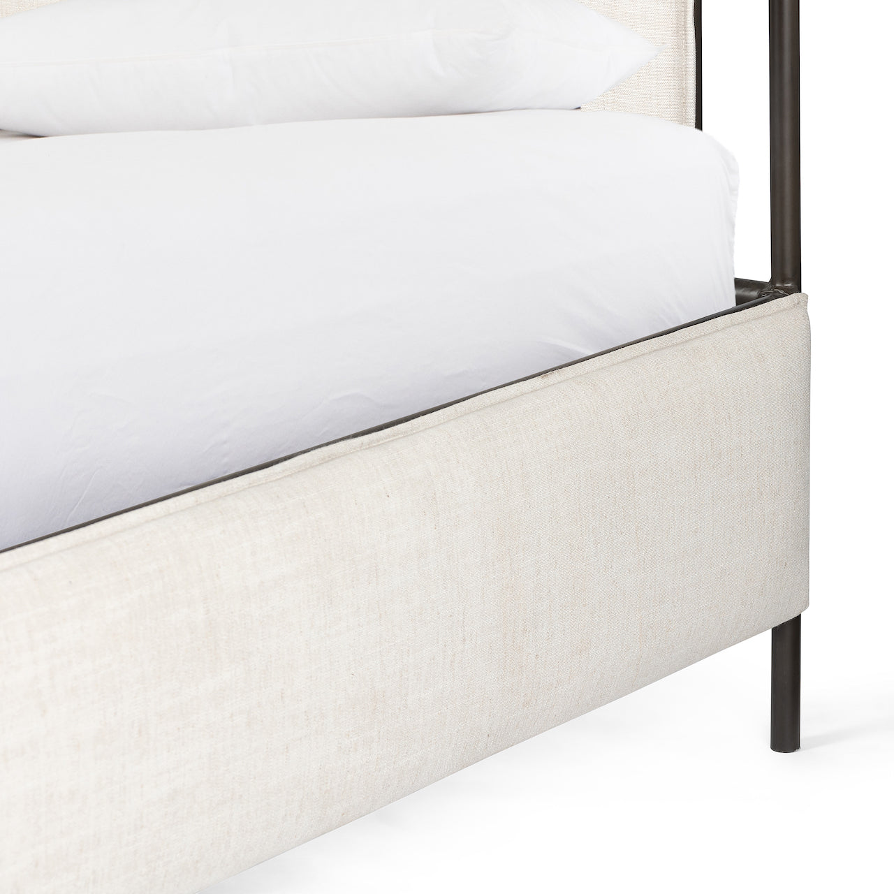four hands leigh upholstered bed ivory bottom