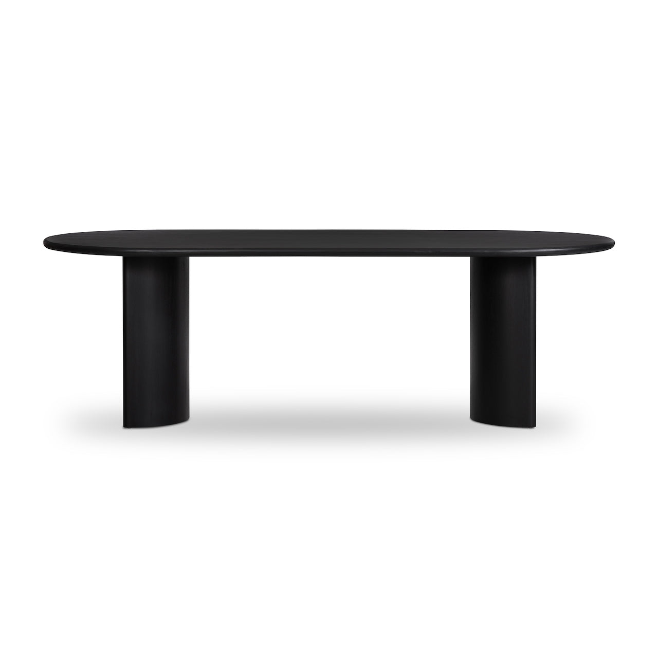 four hands paden dining table black front
