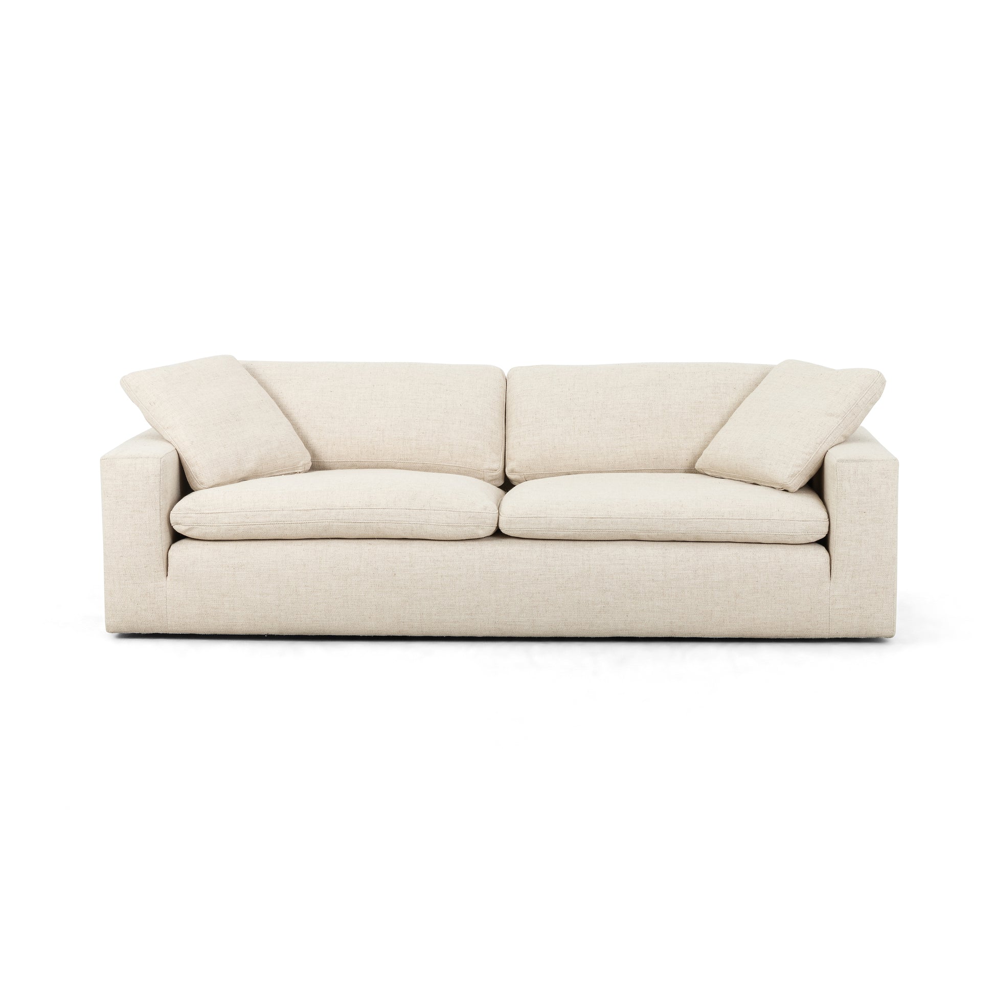 four hands plume sofa thames cream front