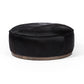 four hands sinclair large round ottoman black angle