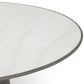 four hands skye round dining table white marble corner