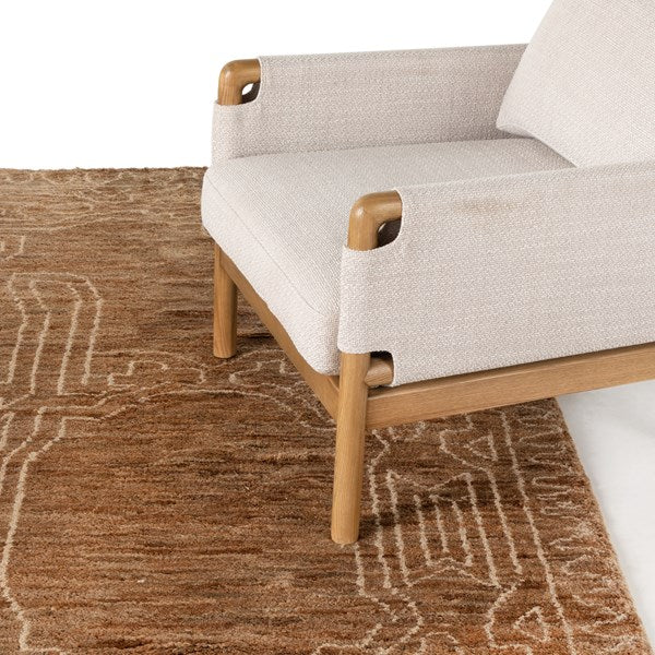 four hands tozi hand knotted rug styled