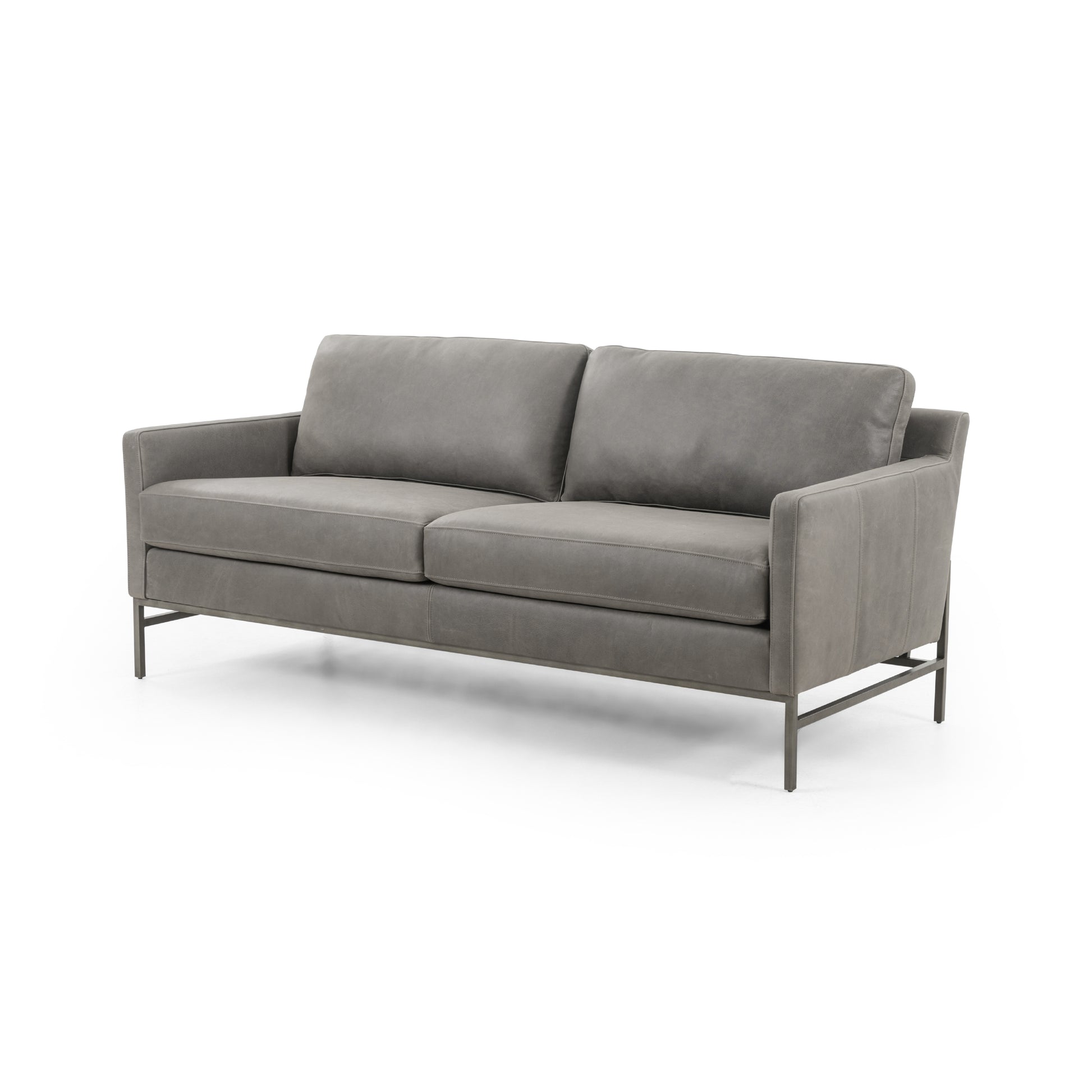 four hands vanna sofa pewter leather