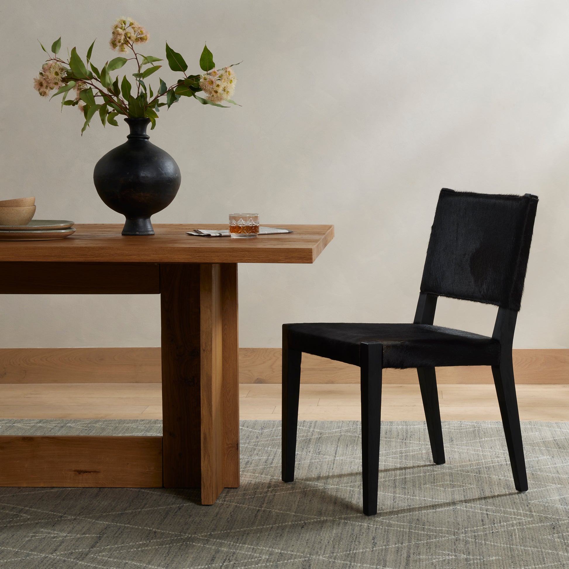 four hands villa dining chair black styled