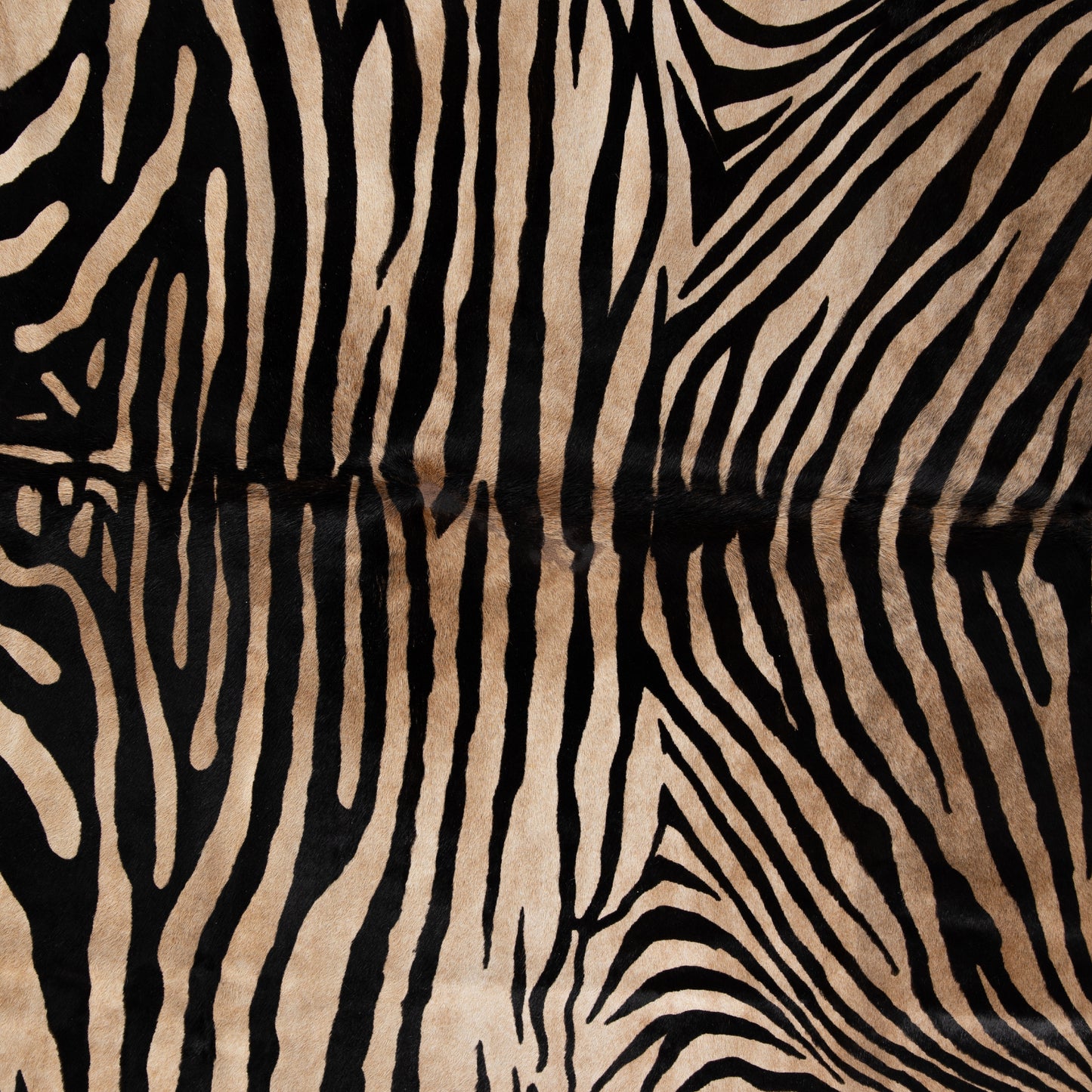 four hands zebra printed hide rug 