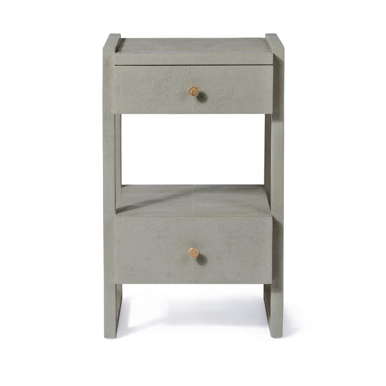 made goods carrigan single nightstand castor grey vintage faux shagreen